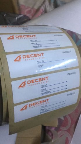 UHF Car ETAG Scaning Sticker