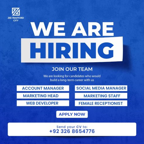 Accountant, Web Developer, Social Media Manager, Marketing Head, Female Receptionist