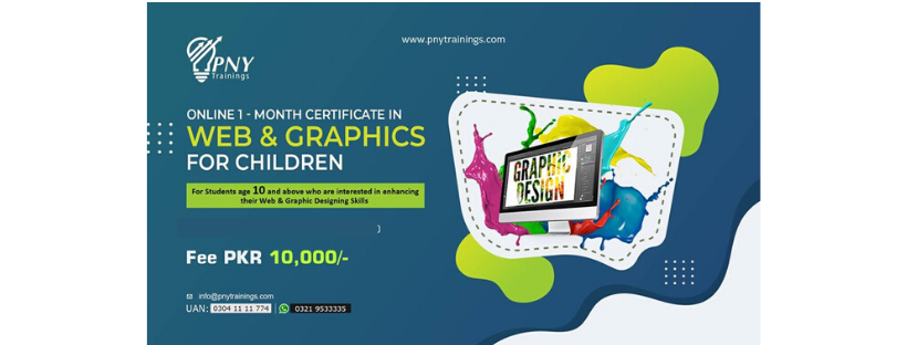 Online 1 – Month Certificate in Web & Graphics for Children!