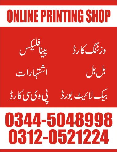 panaflex, visiting cards, flyers, billbooks printing