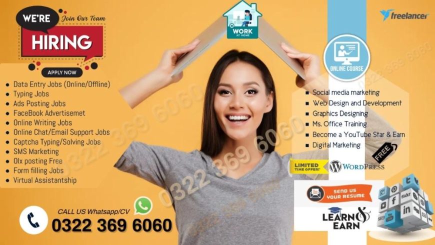 Full time job/Part time job/Job for students/Females and fresheners