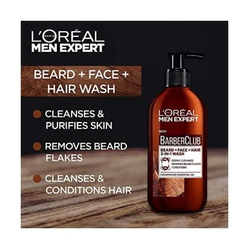 3-in-1 Beard, Hair & Face Wash, 200ml