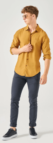 TEXTURED SLIM FIT CASUAL WOVEN SHIRT BY MONARK CLOTHING