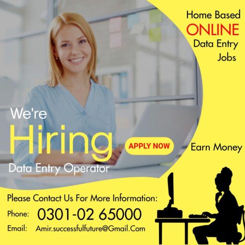 We need males & females for online data typing work on laptop at home
