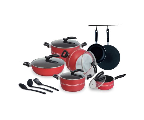 Klassic Gift Set 15 Pieces Glass Lid Non Stick