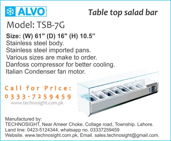 ALVO Salad Bar, Refrigerated Salad Bar Counter