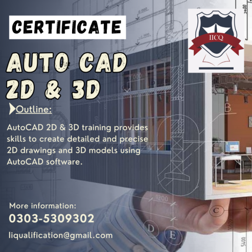 Professional AutoCAD 2D & 3D Course in Sialkot