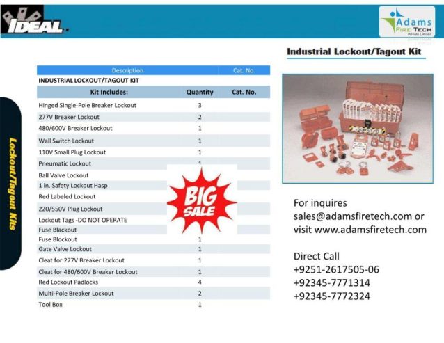 Ideal Industrial Lockout /Tagout Kit USA Lockout Kit