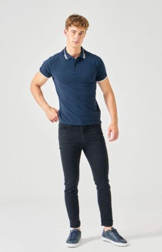 Jacquard Collar Pique Polo By Monark