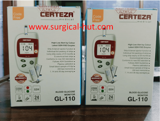 Certeza GL-110 Glucometer with free 10 Test Strips