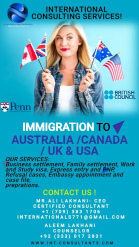 Australia, Canada, UK & USA Immigration