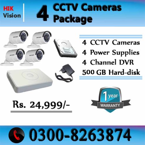 HIK Vision’s Camera Package (4 CCTV Package)