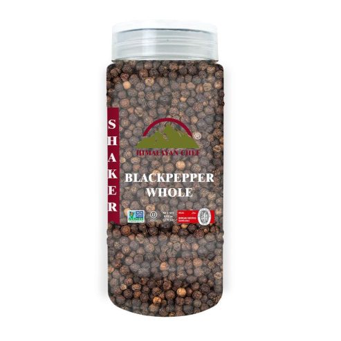 Black Pepper Whole Glass Jar 270g | Himalayan Chef