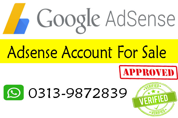 Pin Verified Google Adsense Account for sale in Pakistan