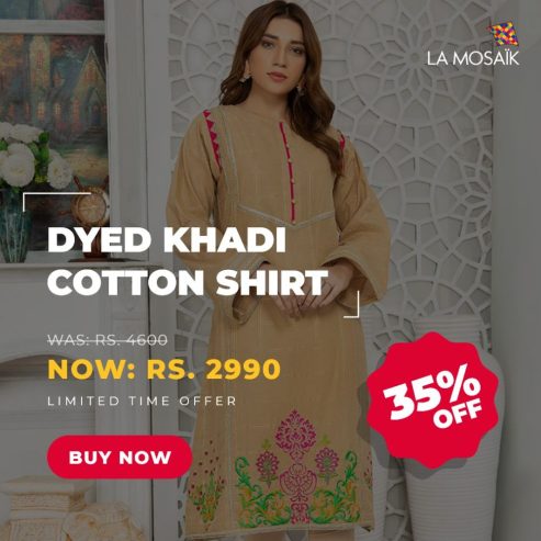 Dyed Khadi Cotton Shirt