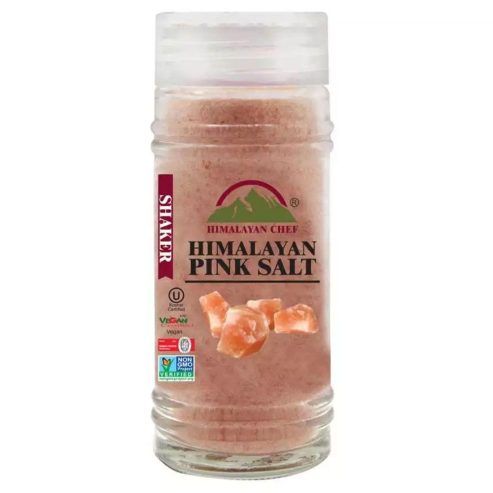PInk Salt Fine Glass Shaker | Himalayan Chef