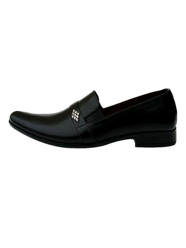 Badge Loafer Black F-1001 | Shoes Corne
