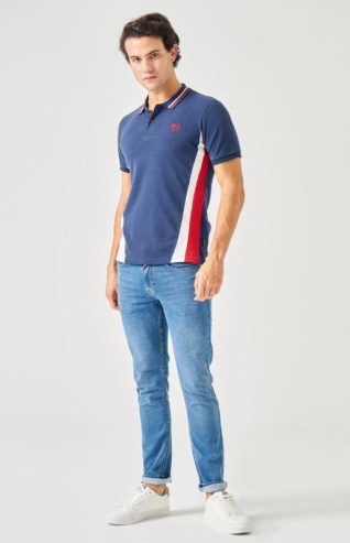 Cut And Sew Pique Polo Shirt By Monark