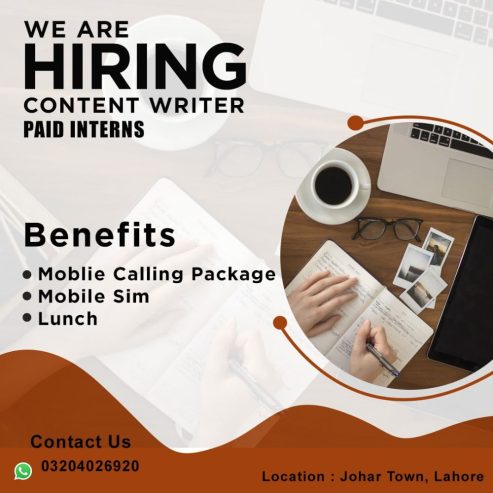 Hiring Content Writer Paid Internee