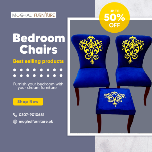 Bedroom Chairs with Table | Mughal Furniture