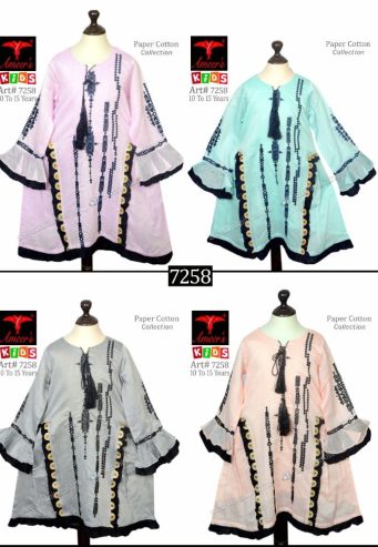 kids Paper Cotton Kurti Frock Collection Online Sale In Pakistan