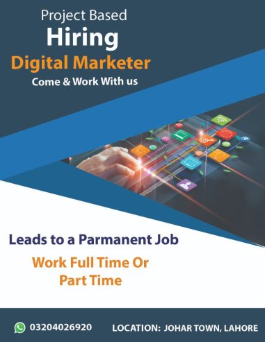 We are hiring project based digital marketer