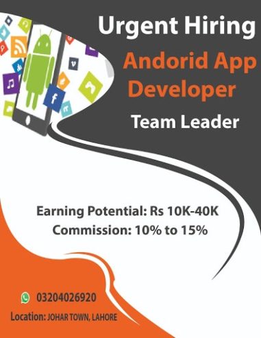 Urgent Hiring Android App Developer Team Leader