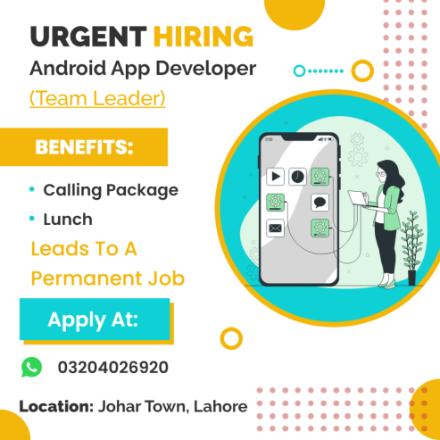 Urgent Hiring Android App Developer (Team Leader)