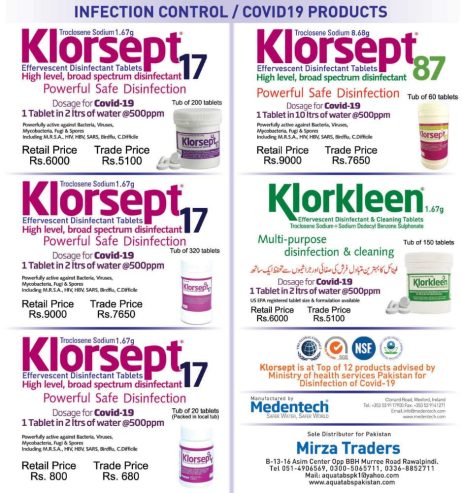 Klorsept tablets for Covid spray