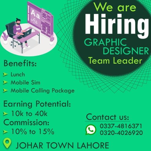 Hiring Graphic Designer Team Leader