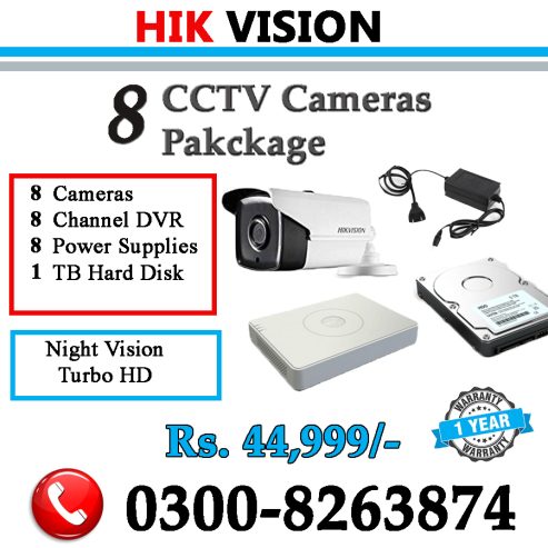 Package of 8 CCTV Cameras
