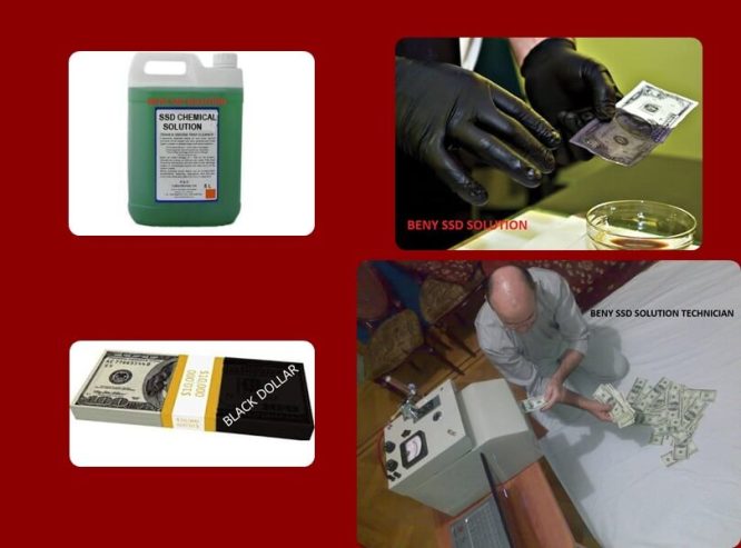 BLACK MONEY CLEANING with SSD SOLUTION CHEMICAL
