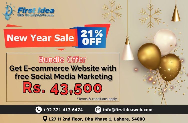 Get Ecommerce website with free Social Media Marketing