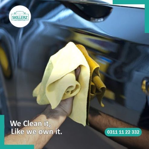Skillerz car wash service avliable in Karachi